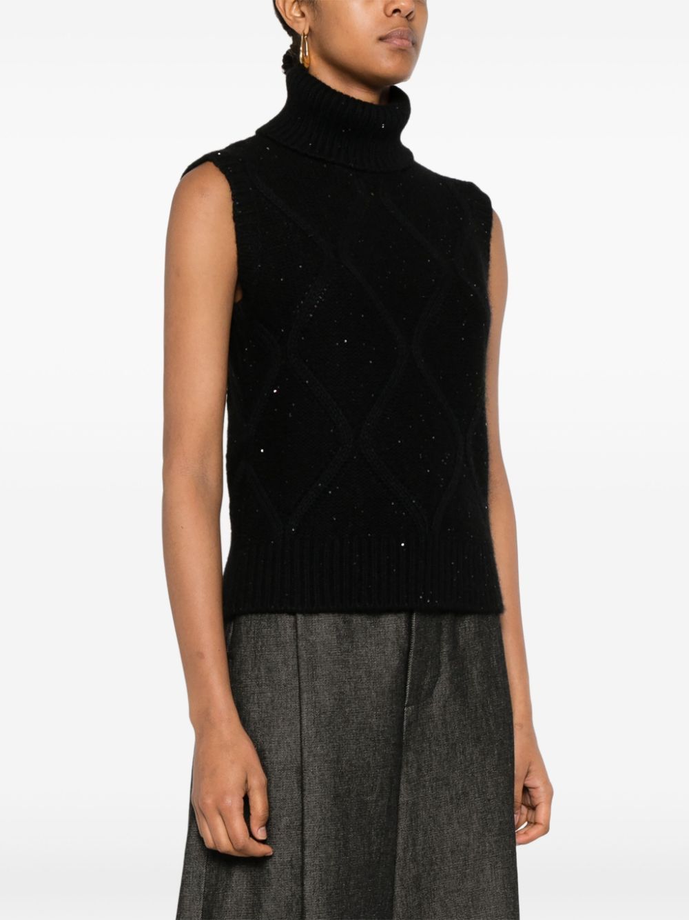 Fabiana Filippi WOOL AND SILK BLEND VEST Size S / US 4 / IT 40 - 2 Thumbnail