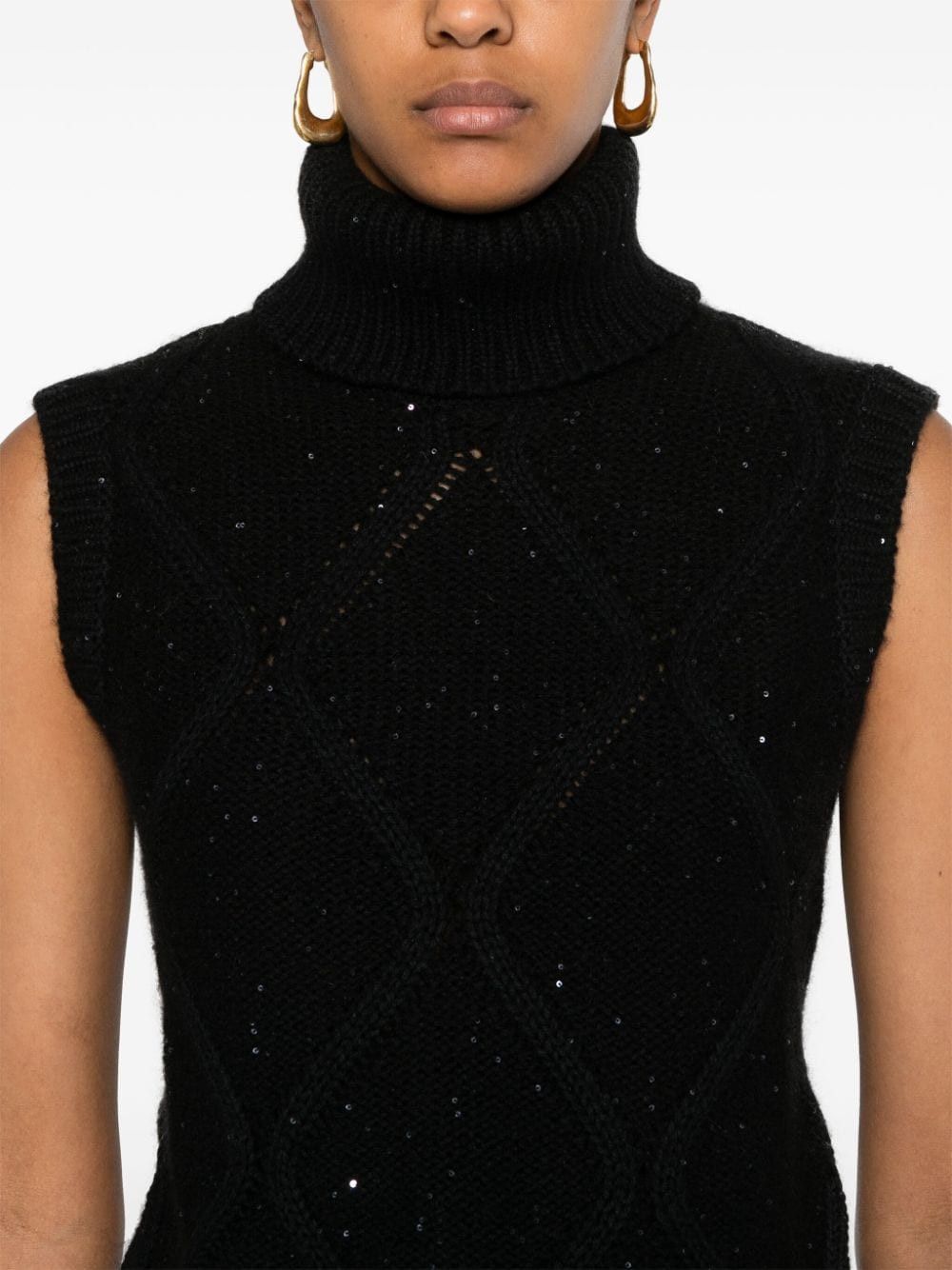Fabiana Filippi WOOL AND SILK BLEND VEST Size S / US 4 / IT 40 - 4 Thumbnail