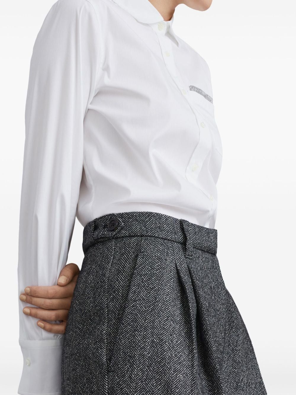 Brunello Cucinelli WOOL BAGGY SARTORIAL TROUSERS Size 27" / US 4 / IT 40 - 3 Thumbnail