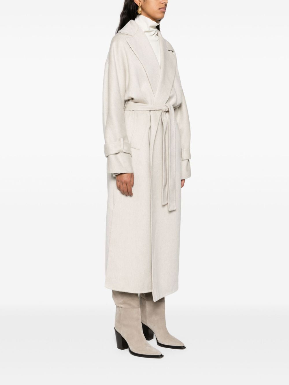 Brunello Cucinelli CASHMERE BELTED COAT Size S / US 4 / IT 40 - 4 Thumbnail