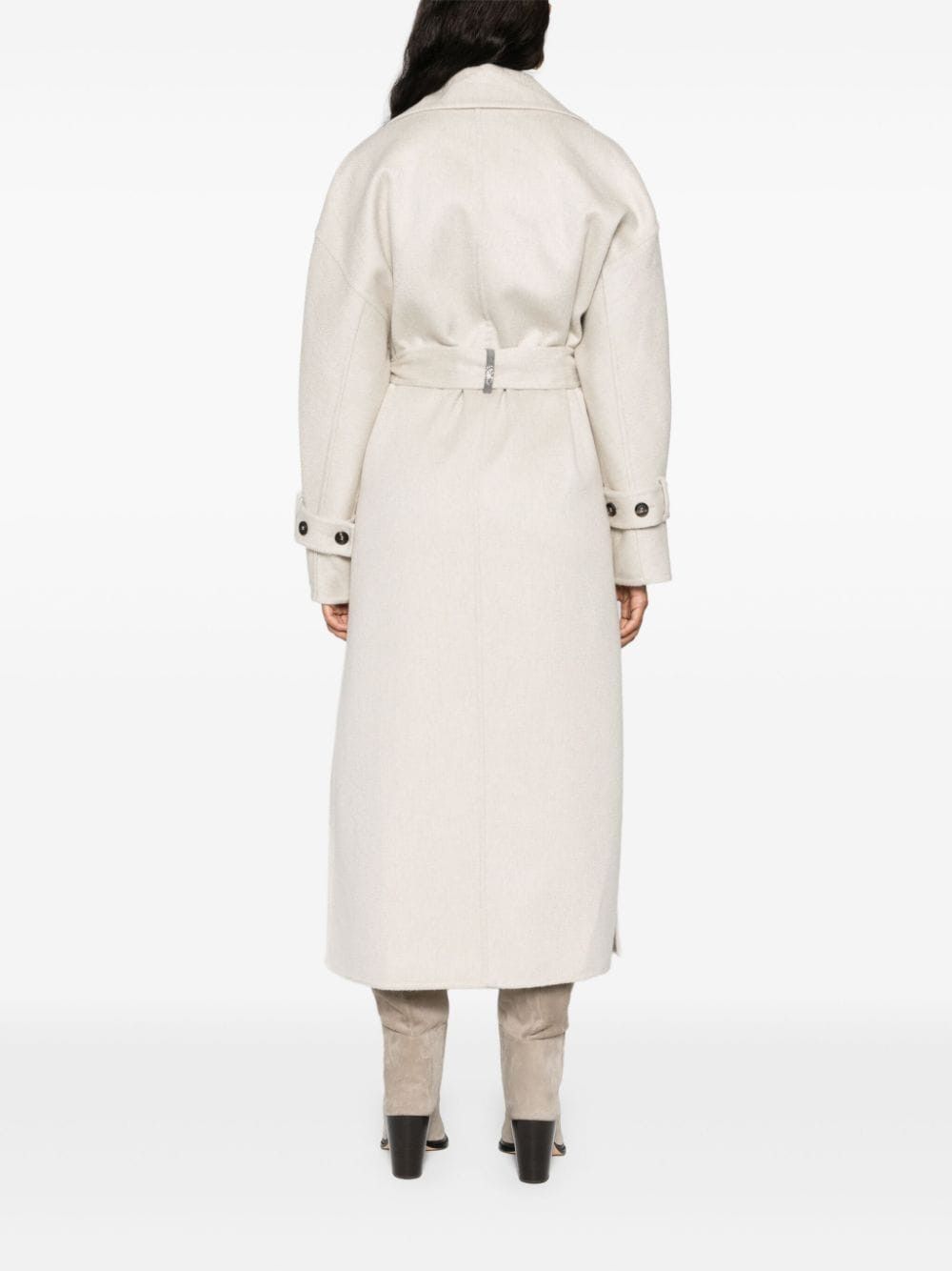 Brunello Cucinelli CASHMERE BELTED COAT Size S / US 4 / IT 40 - 3 Thumbnail
