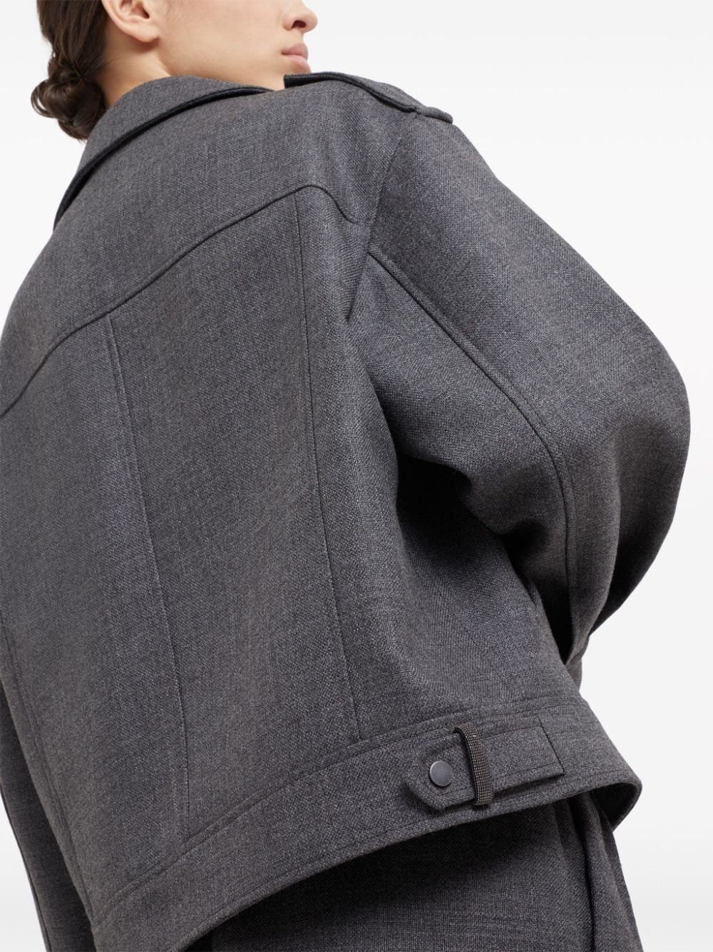 Brunello Cucinelli WOOL ZIPPED JACKET Size S / US 4 / IT 40 - 3 Thumbnail