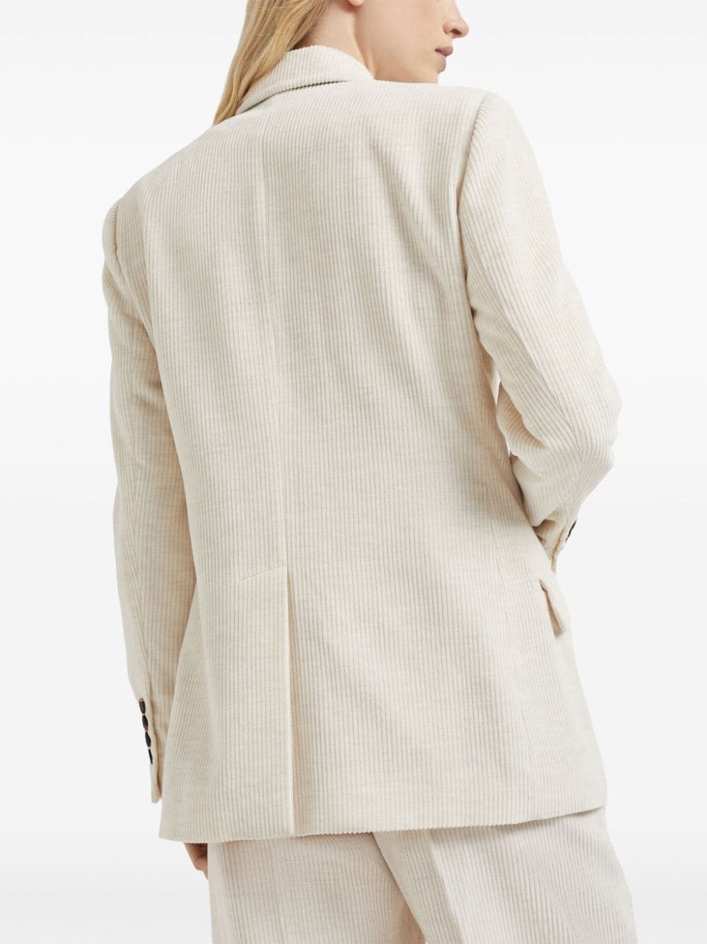 Brunello Cucinelli COTTON BLEND DOUBLE-BREASTED JACKET Size S / US 4 / IT 40 - 2 Thumbnail