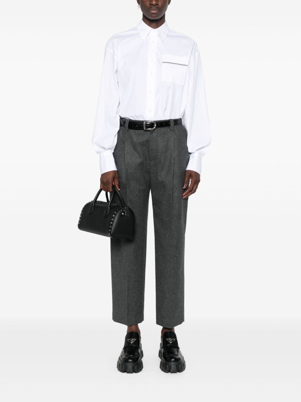 Brunello Cucinelli WOOL AND CASHMERE TROUSERS Size 27" / US 4 / IT 40 - 4 Thumbnail