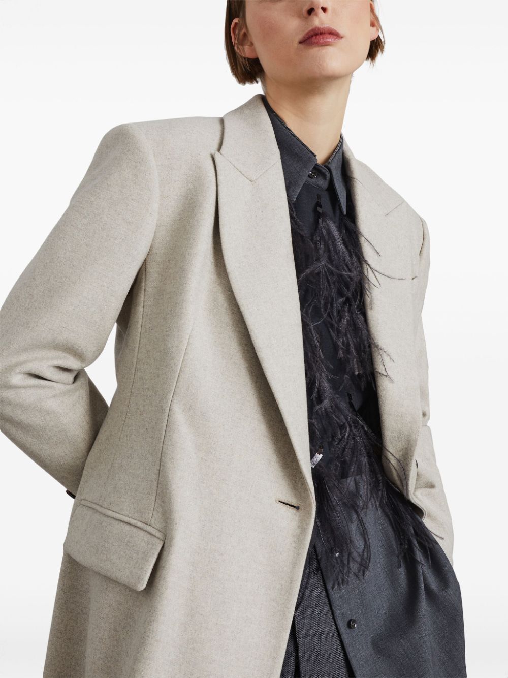 Brunello Cucinelli WOOL COAT Size S / US 4 / IT 40 - 5 Thumbnail