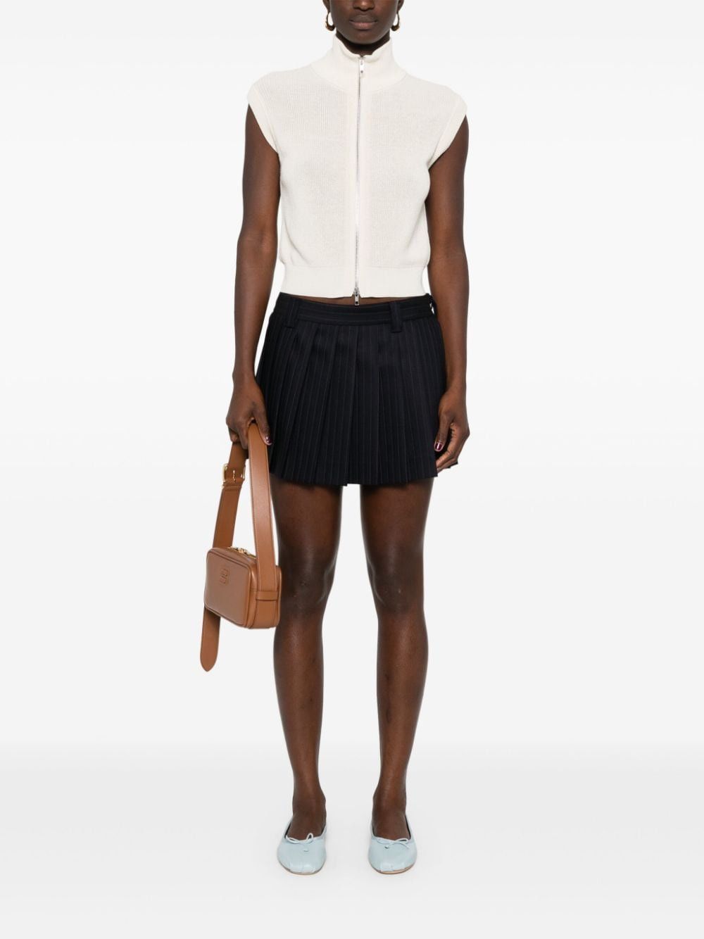 Miu Miu WOOL MINI SKIRT Size 27" / US 4 / IT 40 - 3 Thumbnail
