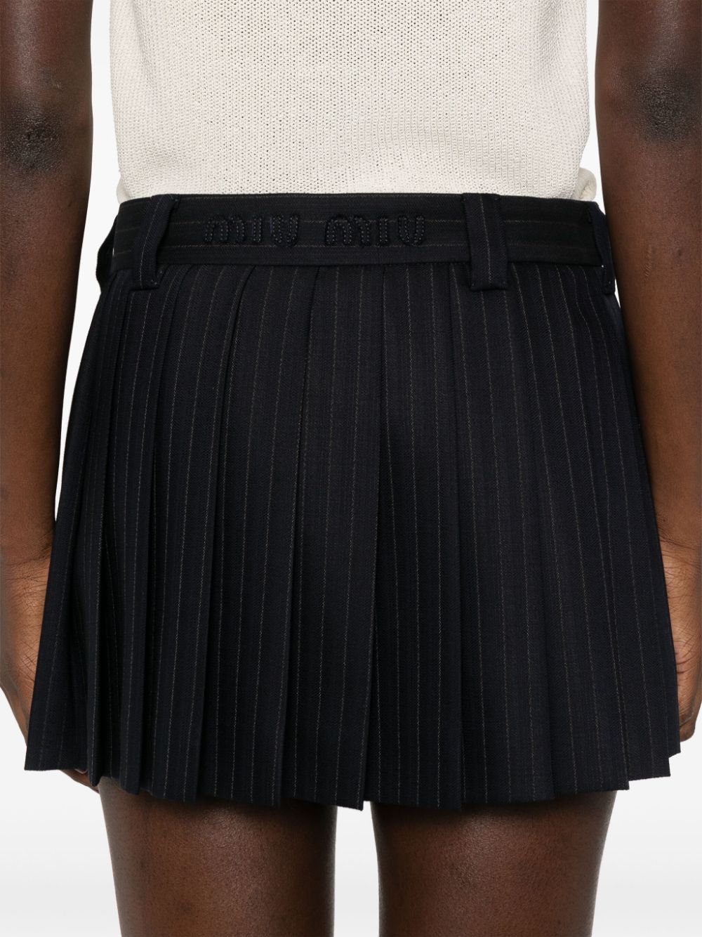Miu Miu WOOL MINI SKIRT Size 27" / US 4 / IT 40 - 5 Thumbnail