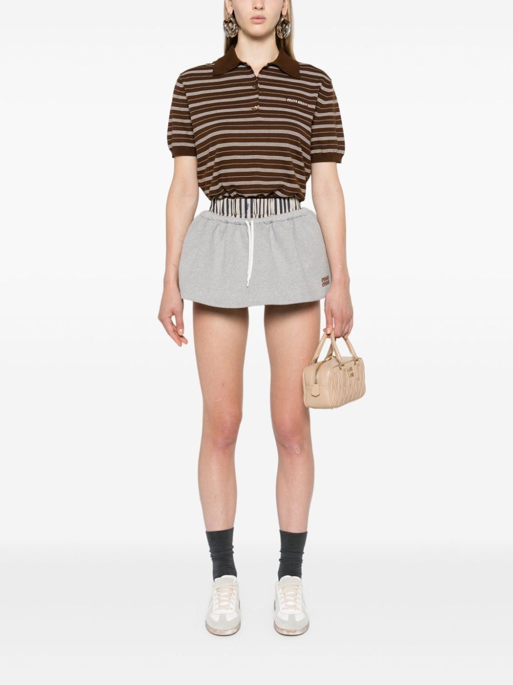 Miu Miu COTTON MINI SWEAT SKIRT Size 27" / US 4 / IT 40 - 4 Thumbnail