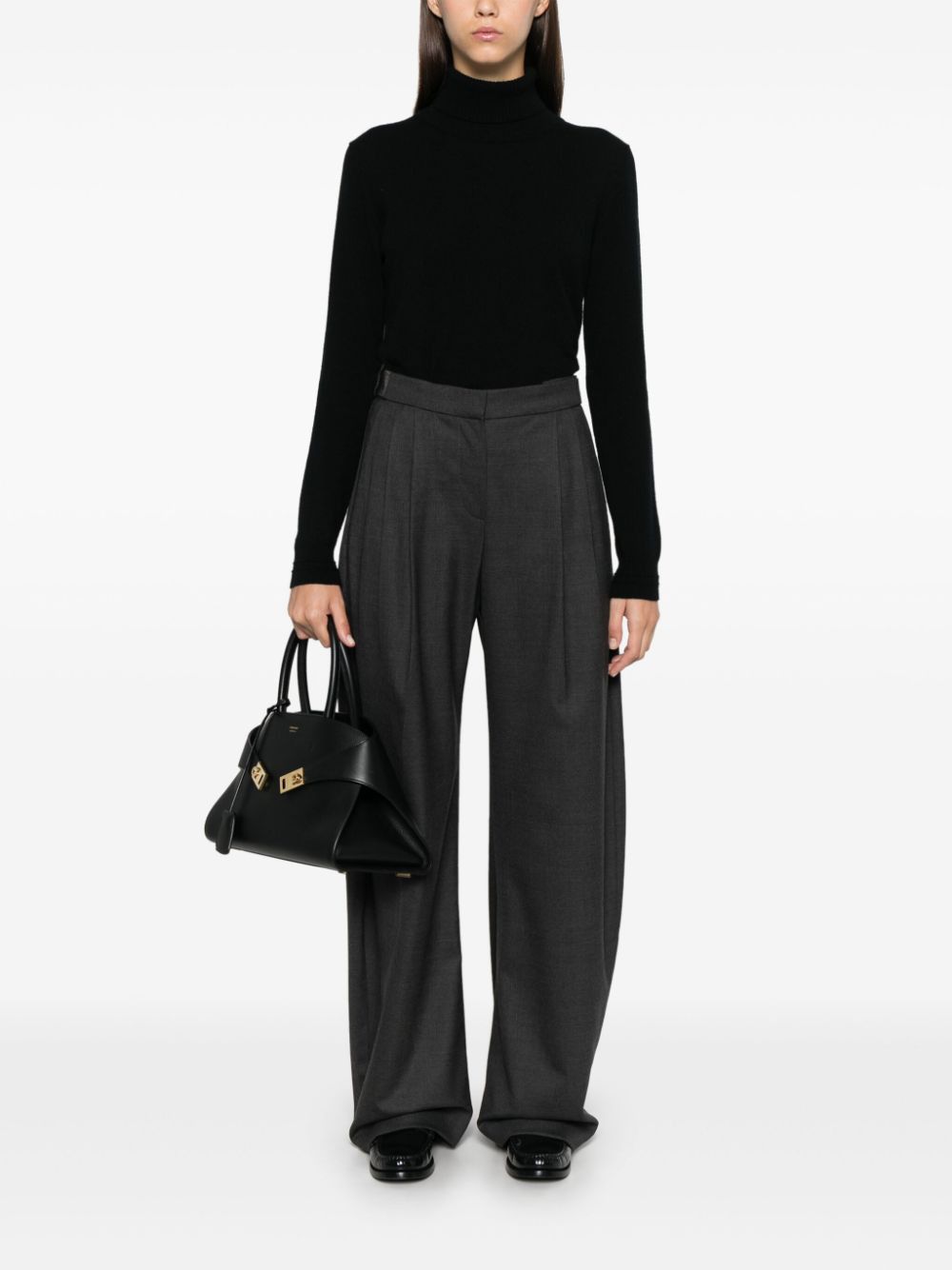 Brunello Cucinelli WOOL WIDE-LEG TROUSERS Size 27" / US 4 / IT 40 - 3 Thumbnail