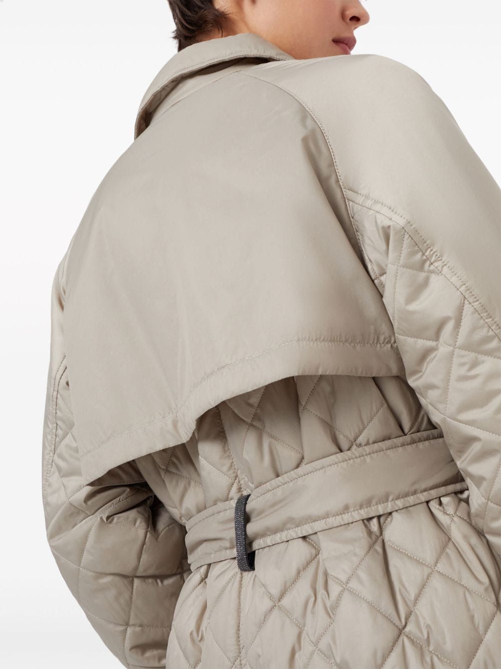 Brunello Cucinelli QUILTED MIDI PADDED COAT Size S / US 4 / IT 40 - 6 Thumbnail