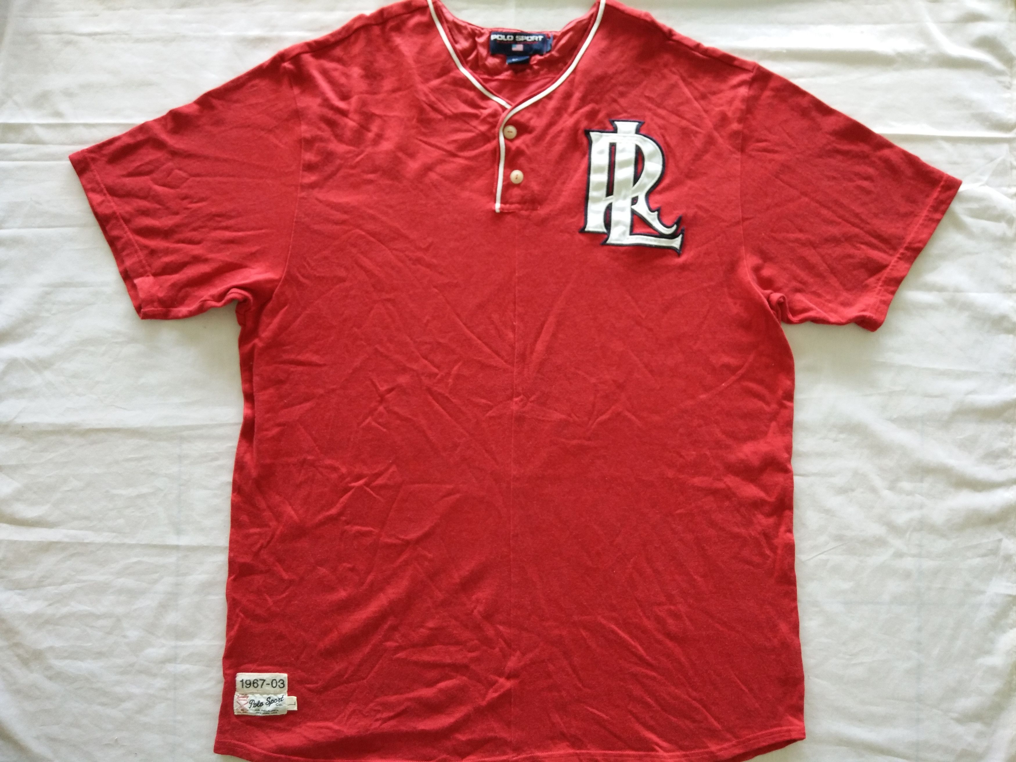 Polo Sport Ralph Lauren 67 Baseball Jersey Tee Henley Knit