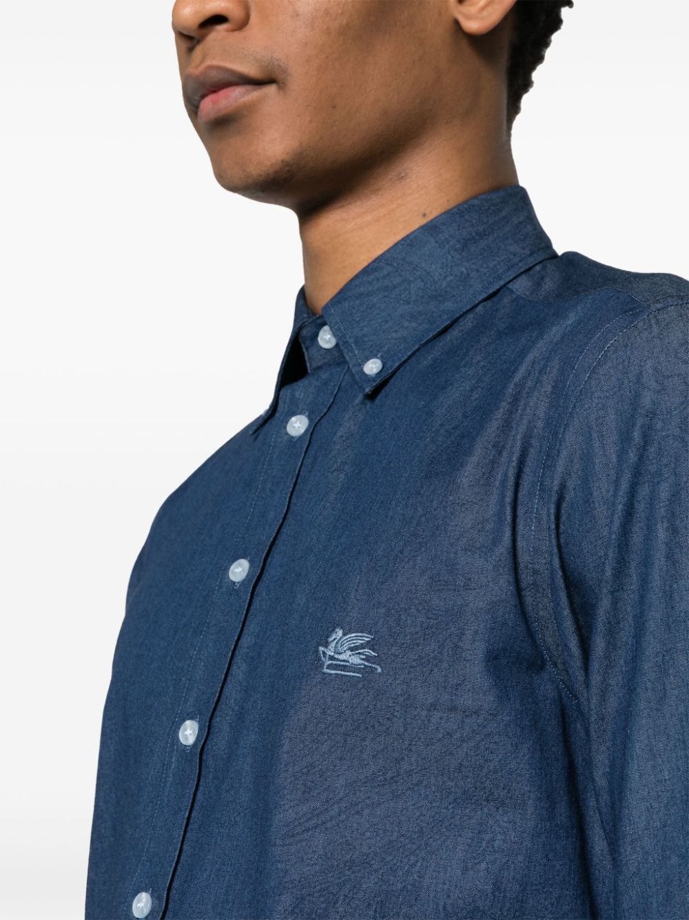 Etro LOGO COTTON SHIRT Size US L / EU 52-54 / 3 - 2 Thumbnail