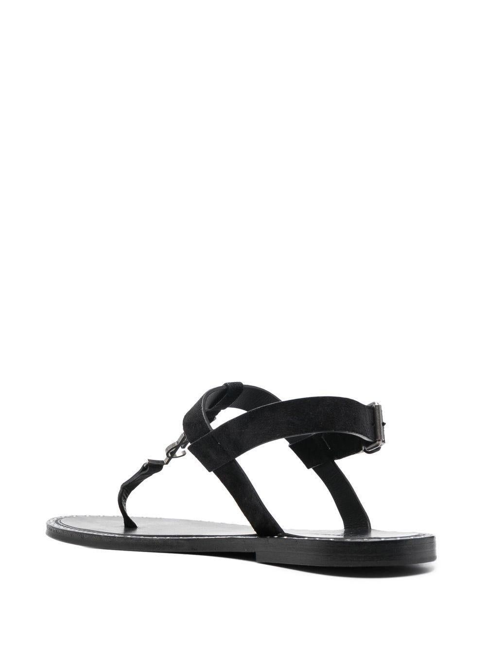 Saint Laurent Paris Saint Laurent Cassandre Sandals in Suede Size US 11 / EU 44 - 3 Thumbnail