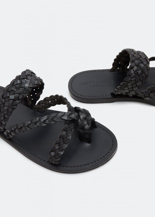 Saint Laurent Paris Saint Laurent NEIL Sandals in Braided Leather Size US 9 / EU 42 - 2 Thumbnail