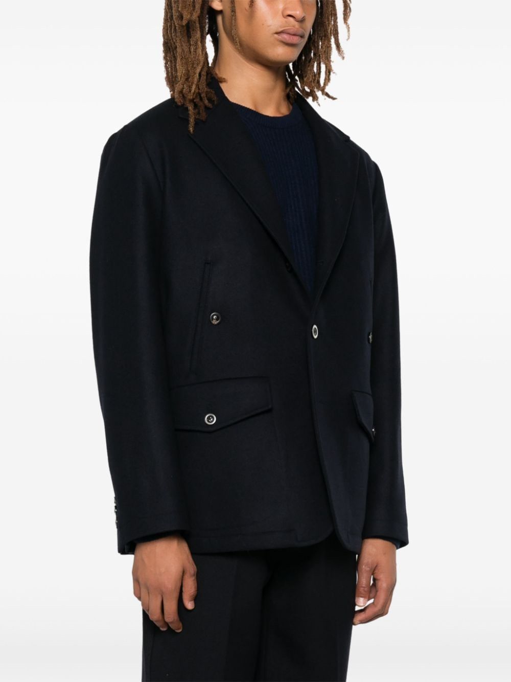 Boglioli WOOL AND CASHMERE SINGLE-BREASTED JACKET Size US S / EU 44-46 / 1 - 3 Thumbnail