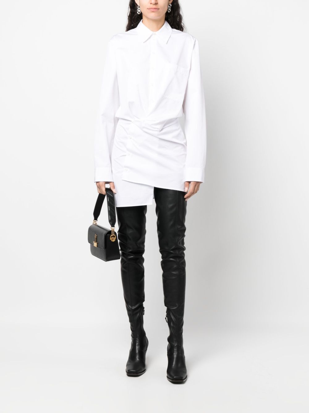 Off-White COTTON SHIRT DRESS Size S / US 4 / IT 40 - 5 Thumbnail