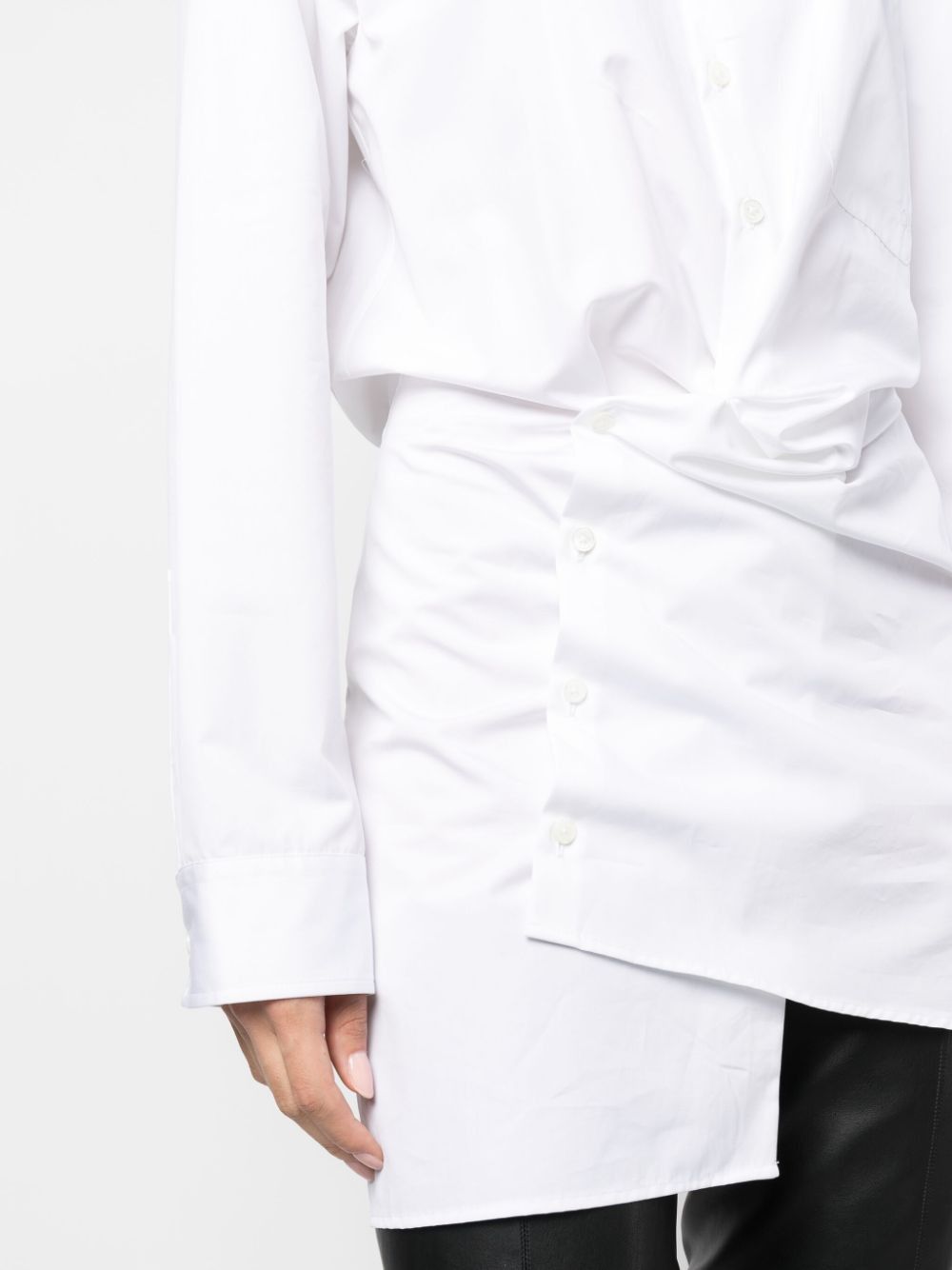 Off-White COTTON SHIRT DRESS Size S / US 4 / IT 40 - 4 Thumbnail