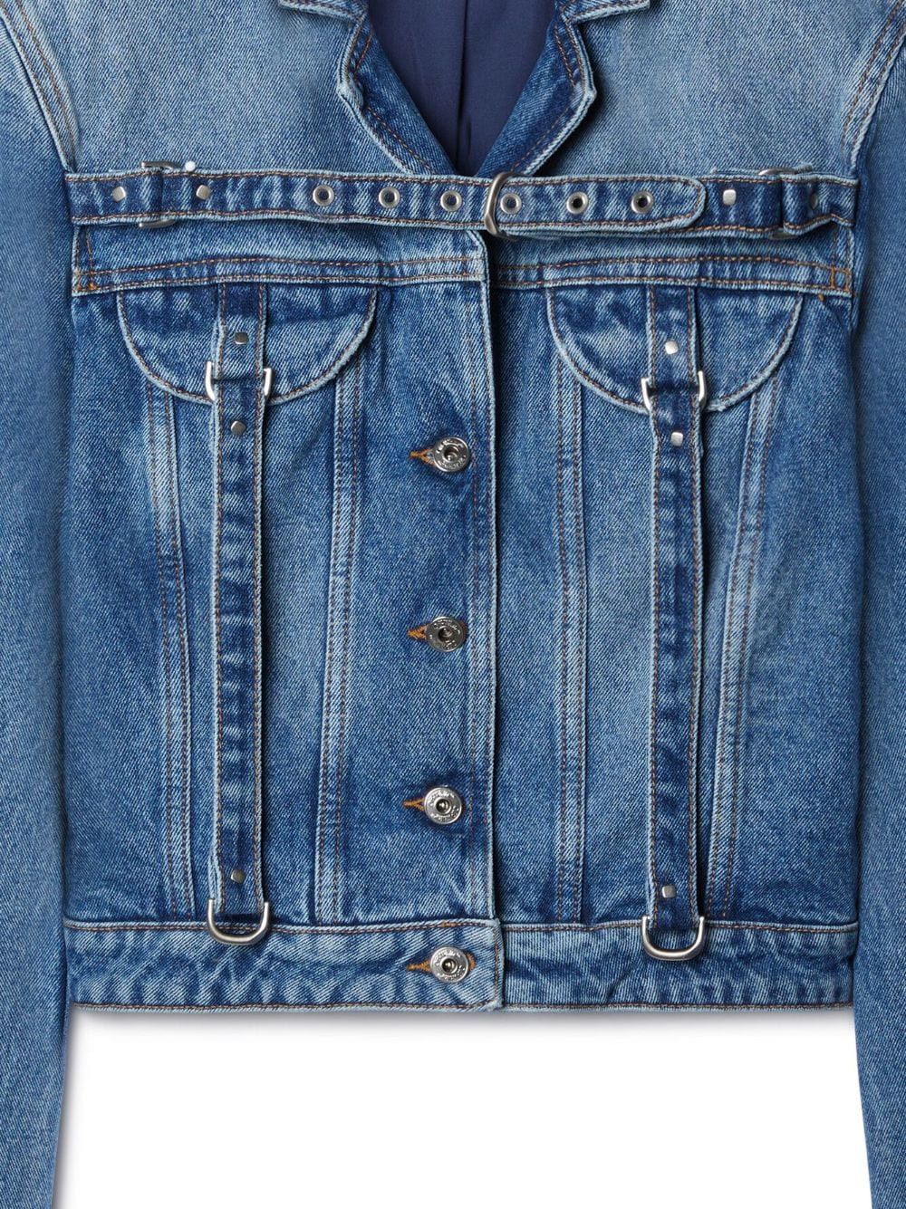 Off-White CROPPED DENIM JACKET Size S / US 4 / IT 40 - 2 Thumbnail