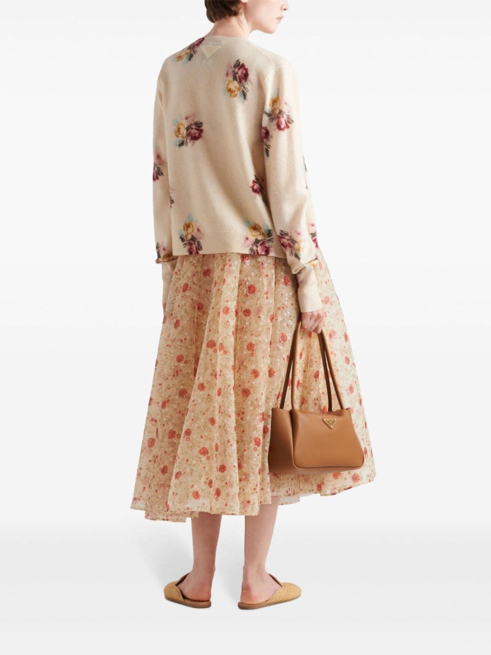 Prada PRINTED WOOL CARDIGAN Size S / US 4 / IT 40 - 4 Thumbnail