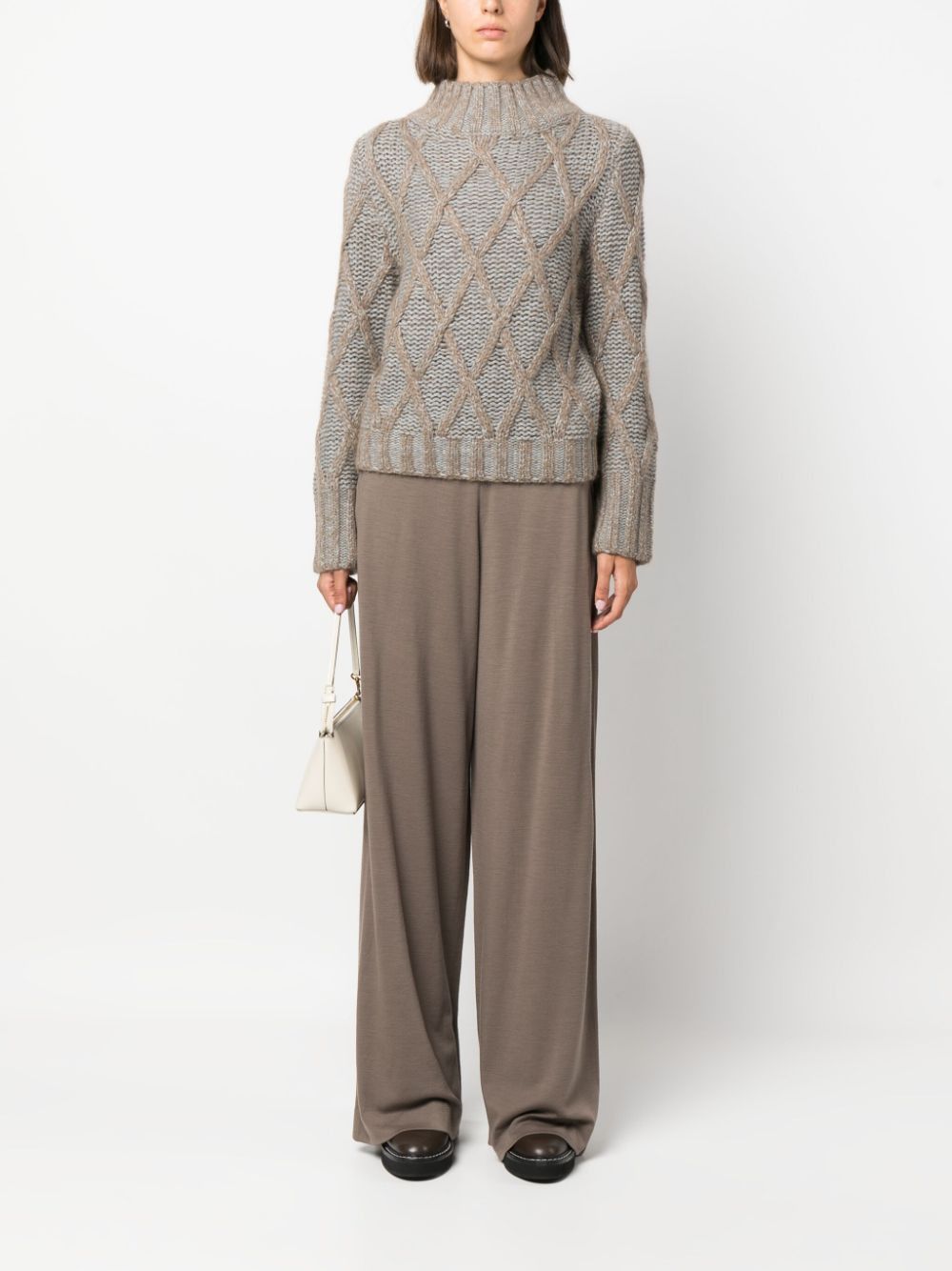 Fabiana Filippi WIDE LEG WOOL TROUSERS Size 27" / US 4 / IT 40 - 2 Thumbnail