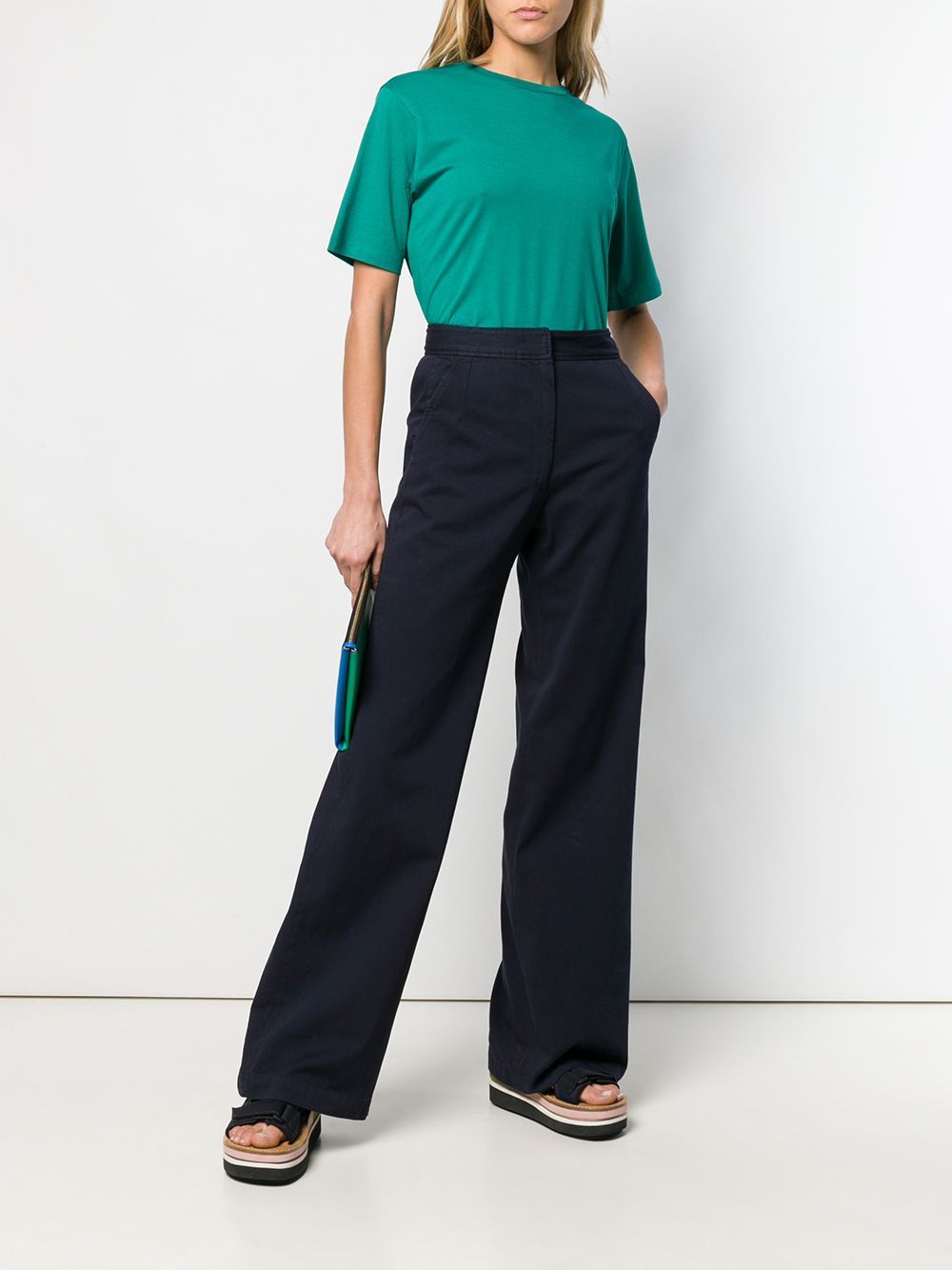 Dries Van Noten WIDE LEG TROUSERS Size 26" / US 2 / IT 38 - 2 Thumbnail