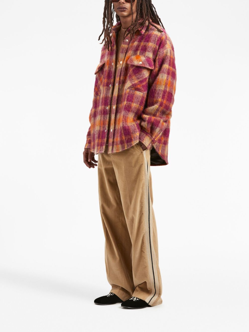 Palm Angels CHECKED WOOL OVERSHIRT Size US S / EU 44-46 / 1 - 2 Thumbnail