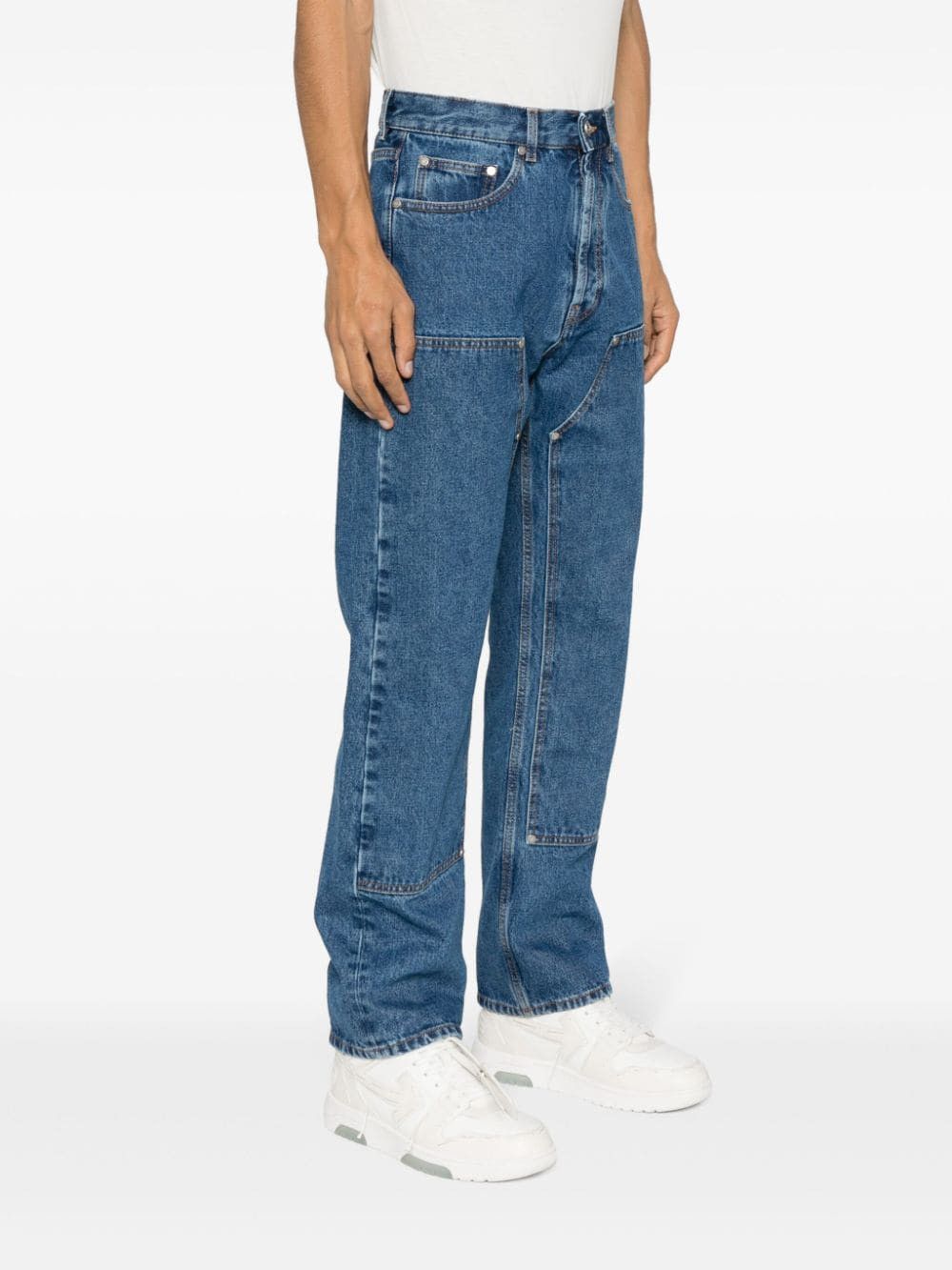 Palm Angels MONOGRAM DENIM JEANS Size US 30 / EU 46 - 5 Thumbnail