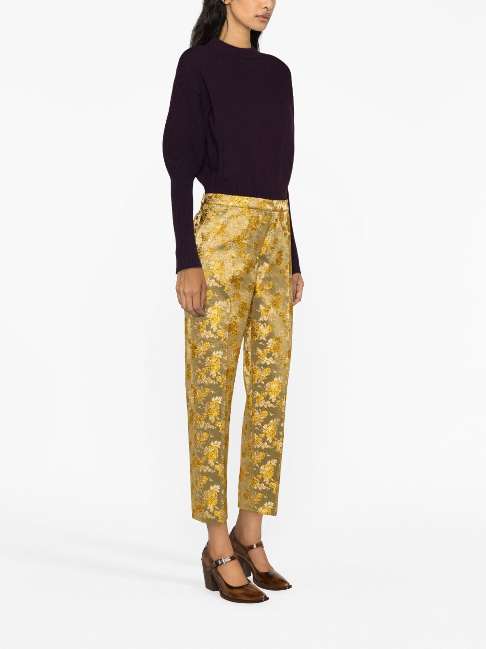Dries Van Noten STRAIGHT DAMASK TROUSERS Size 26" / US 2 / IT 38 - 3 Thumbnail