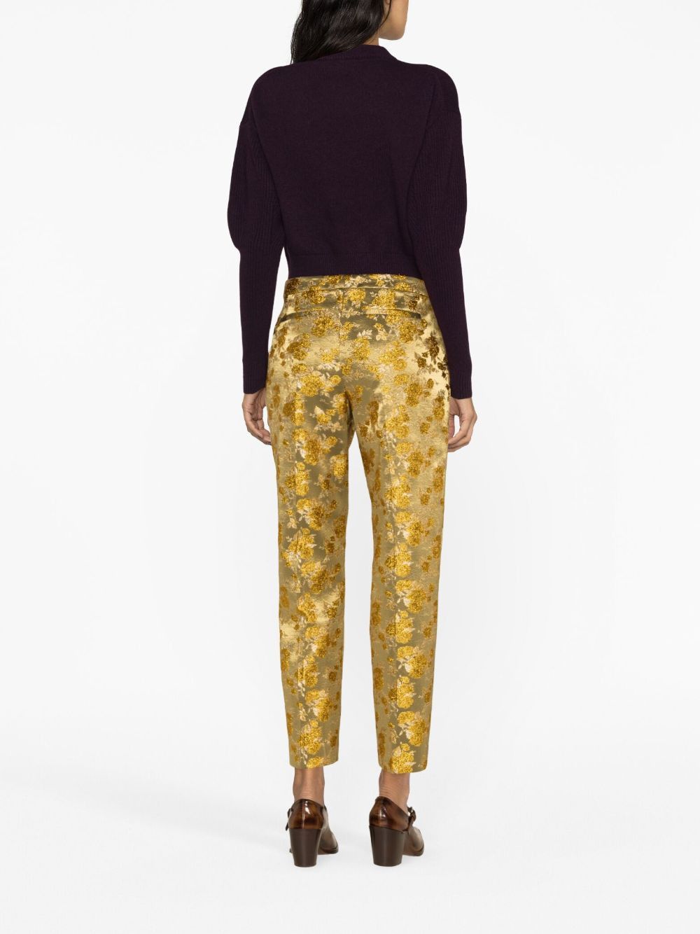 Dries Van Noten STRAIGHT DAMASK TROUSERS Size 27" / US 4 / IT 40 - 2 Thumbnail