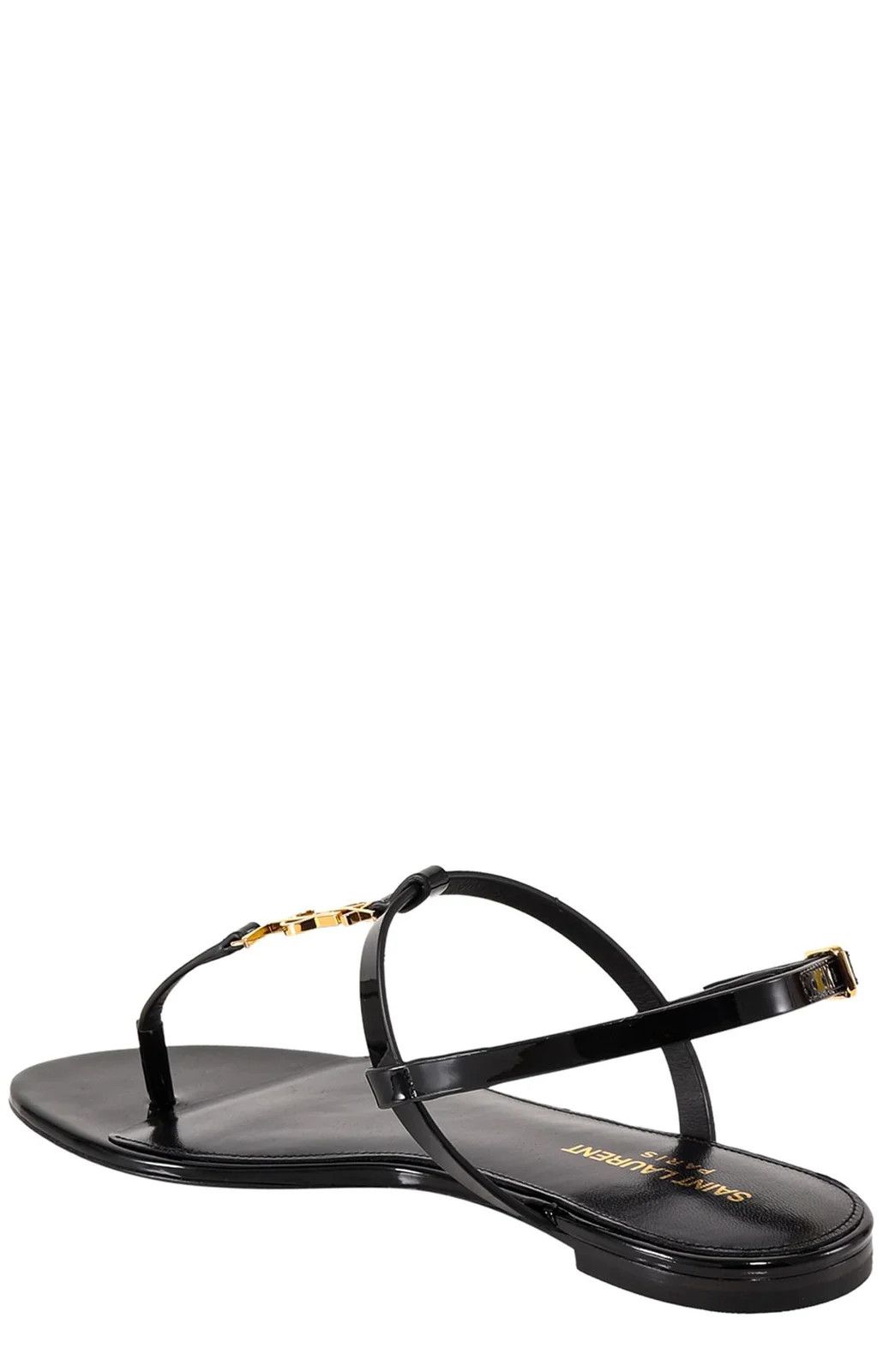 Saint Laurent Paris Saint Laurent Cassandre Sandals In Patent Leather Size US 11 / EU 44 - 2 Thumbnail