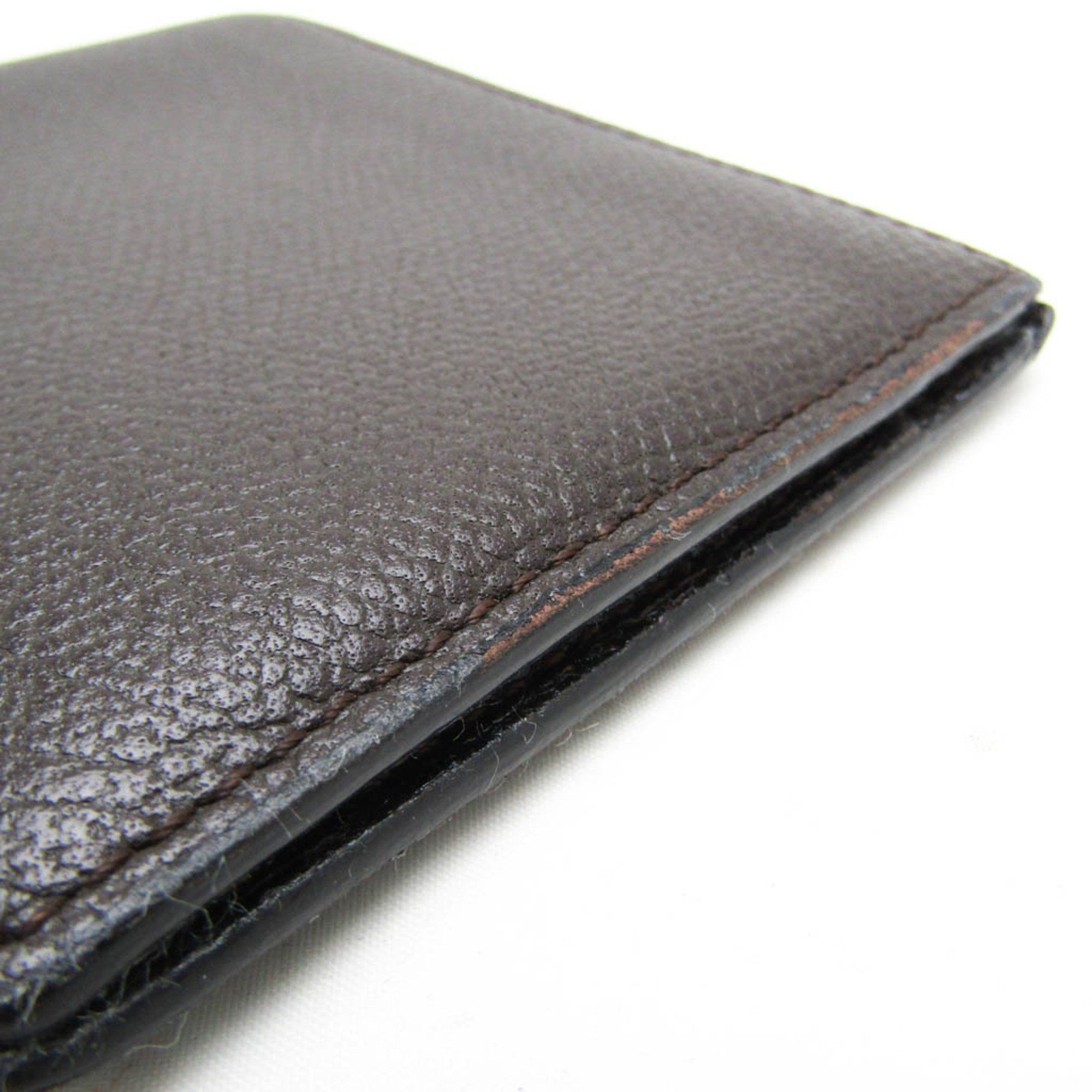 Valextra Valextra Men,Women Leather Bill Wallet (bi-fold) Dark Brown Size ONE SIZE - 7 Thumbnail