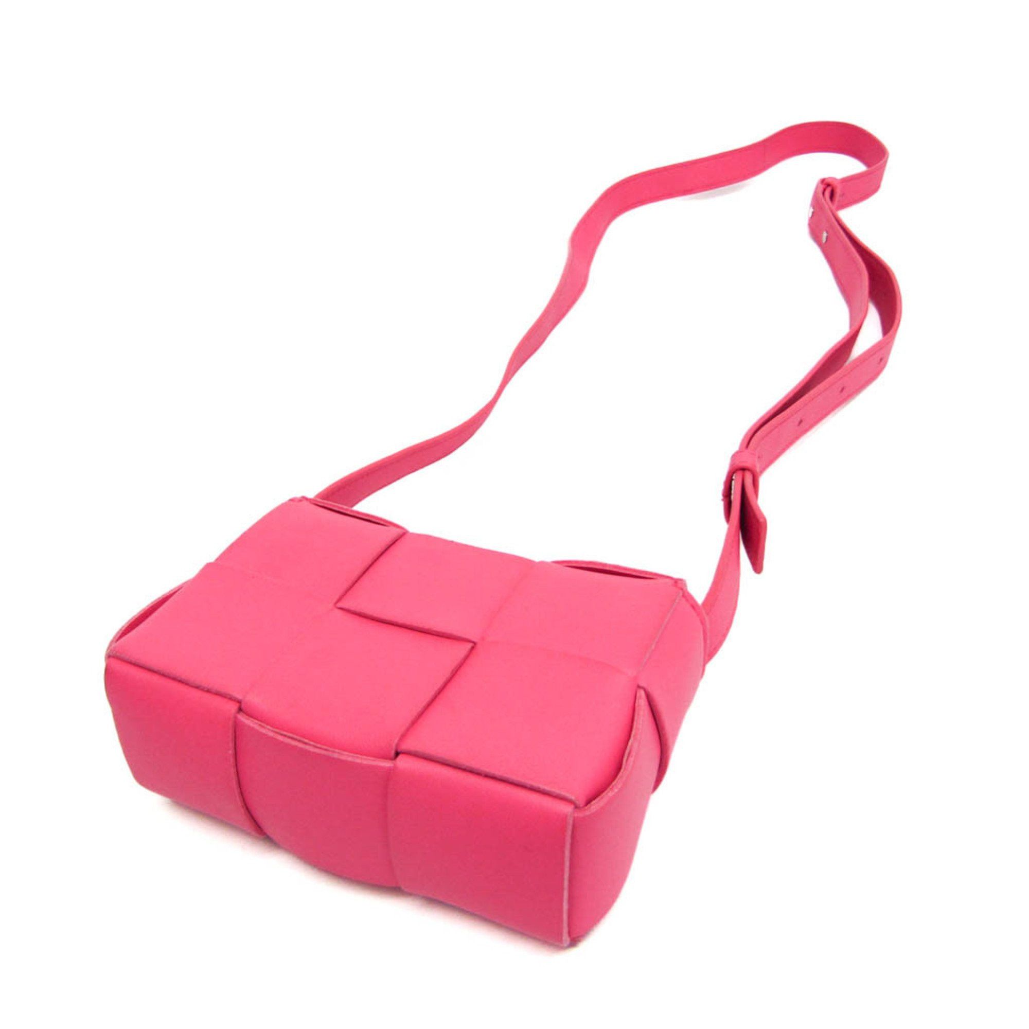 Bottega Veneta Bottega Veneta CANDY CASSETTE 710139 Women's Leather Shoulder Bag Pink Size ONE SIZE - 2 Thumbnail