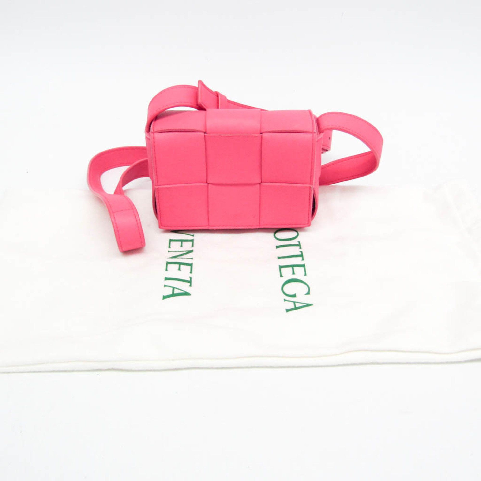 Bottega Veneta Bottega Veneta CANDY CASSETTE 710139 Women's Leather Shoulder Bag Pink Size ONE SIZE - 12 Thumbnail