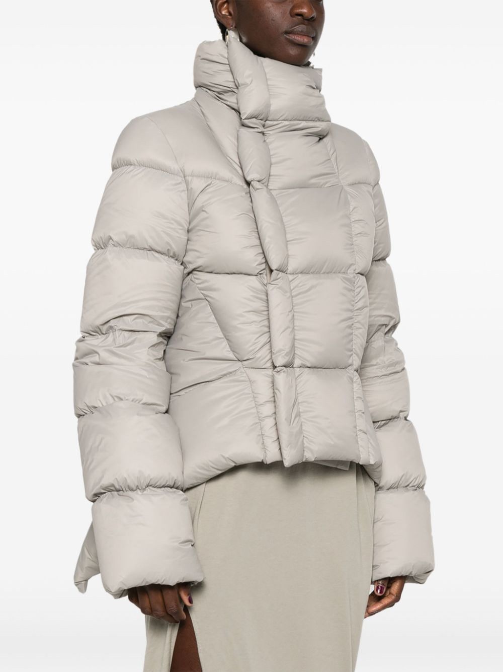 Rick Owens FUNNEL-NECK CROPPED PADDED JACKET Size S / US 4 / IT 40 - 3 Thumbnail