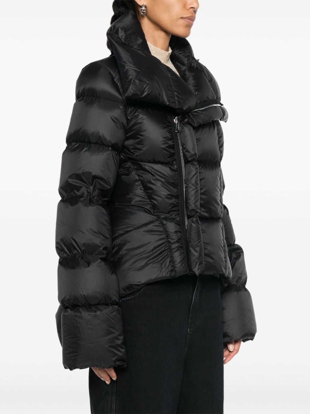 Rick Owens FUNNEL-NECK CROPPED PADDED JACKET Size S / US 4 / IT 40 - 5 Thumbnail