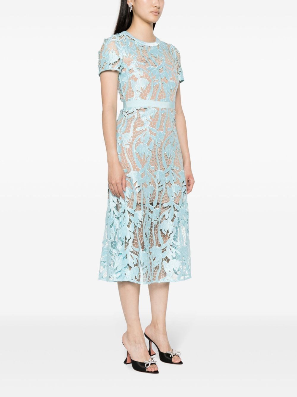 Self-Portrait LACE MIDI DRESS Size XS / US 0-2 / IT 36-38 - 4 Thumbnail