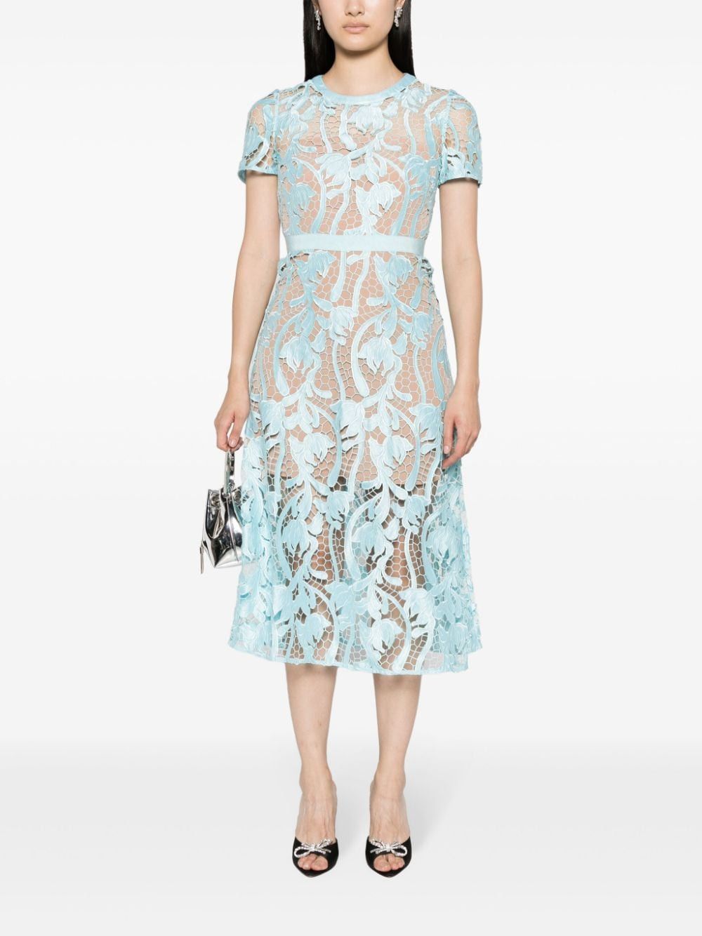 Self-Portrait LACE MIDI DRESS Size XS / US 0-2 / IT 36-38 - 5 Thumbnail
