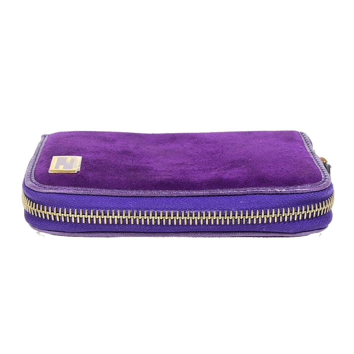 Fendi Zucca Purple Suede Wallet (Pre-Owned) Size ONE SIZE - 10 Thumbnail