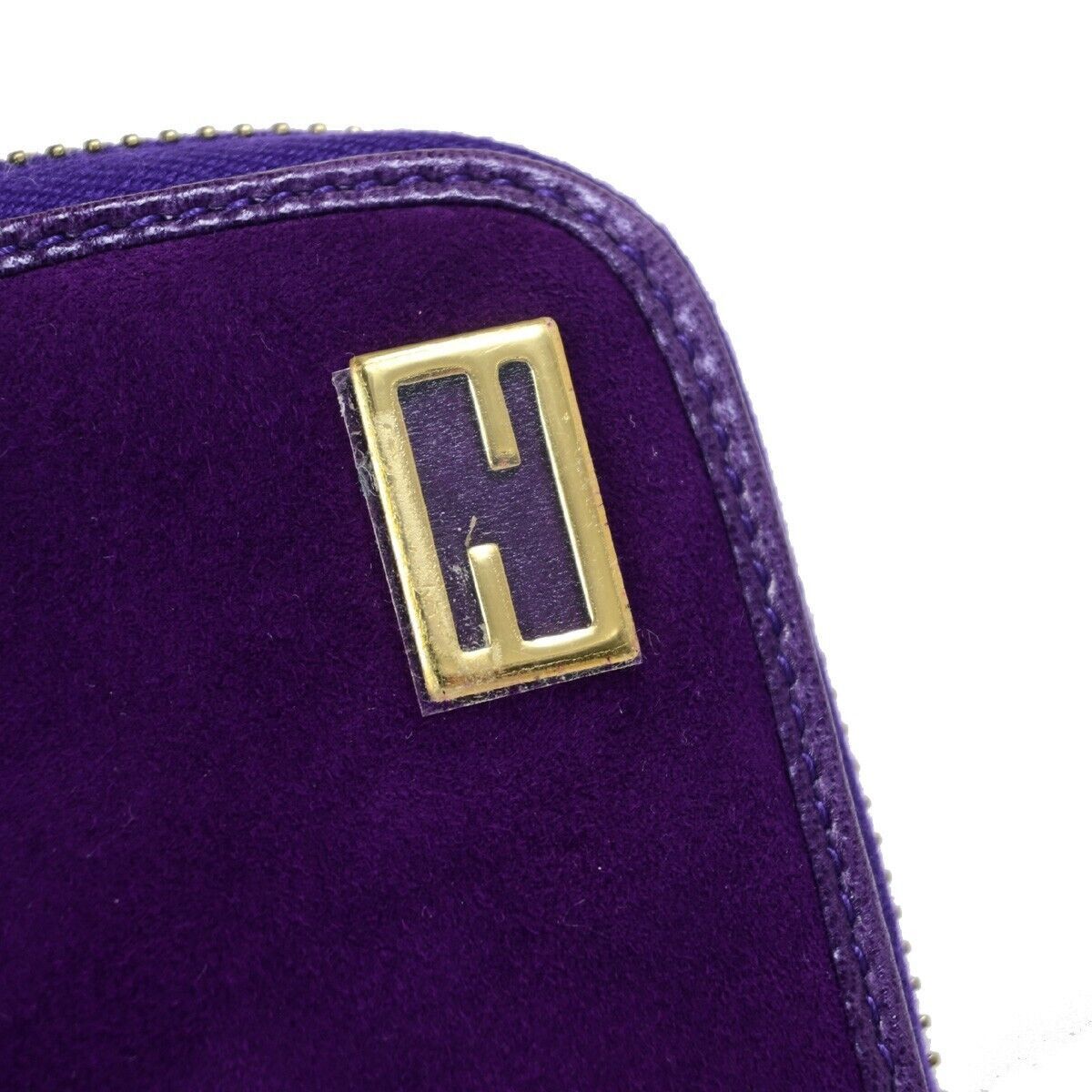 Fendi Zucca Purple Suede Wallet (Pre-Owned) Size ONE SIZE - 11 Thumbnail