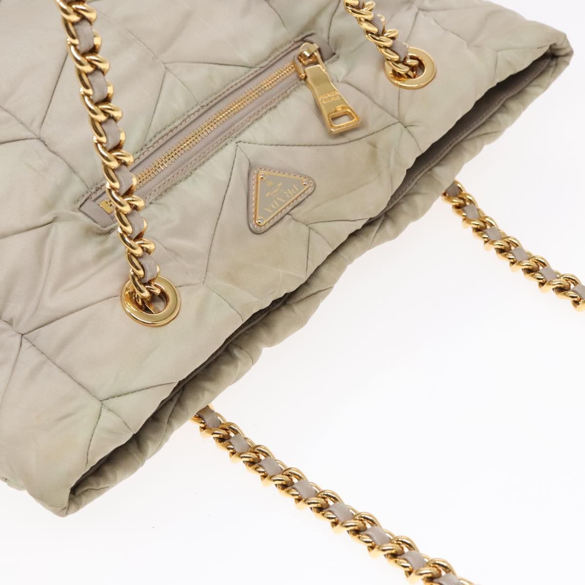 Prada Re-Nylon Beige Canvas Shoulder Bag (Pre-Owned) Size ONE SIZE - 16 Thumbnail