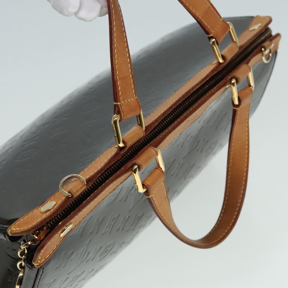 Louis Vuitton Blair Burgundy Patent Leather Handbag (Pre-Owned) Size ONE SIZE - 14 Thumbnail