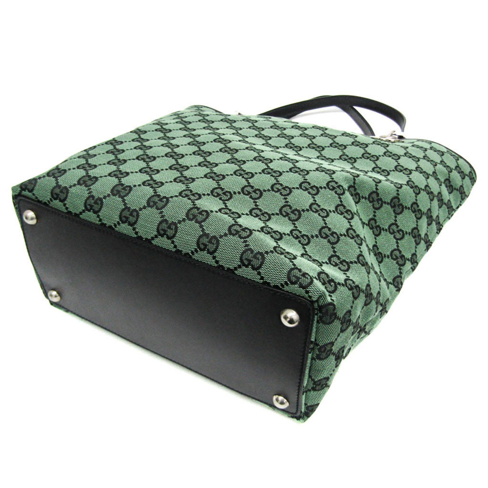 Gucci Gg Canvas Green Canvas Tote Bag (Pre-Owned) Size ONE SIZE - 2 Thumbnail