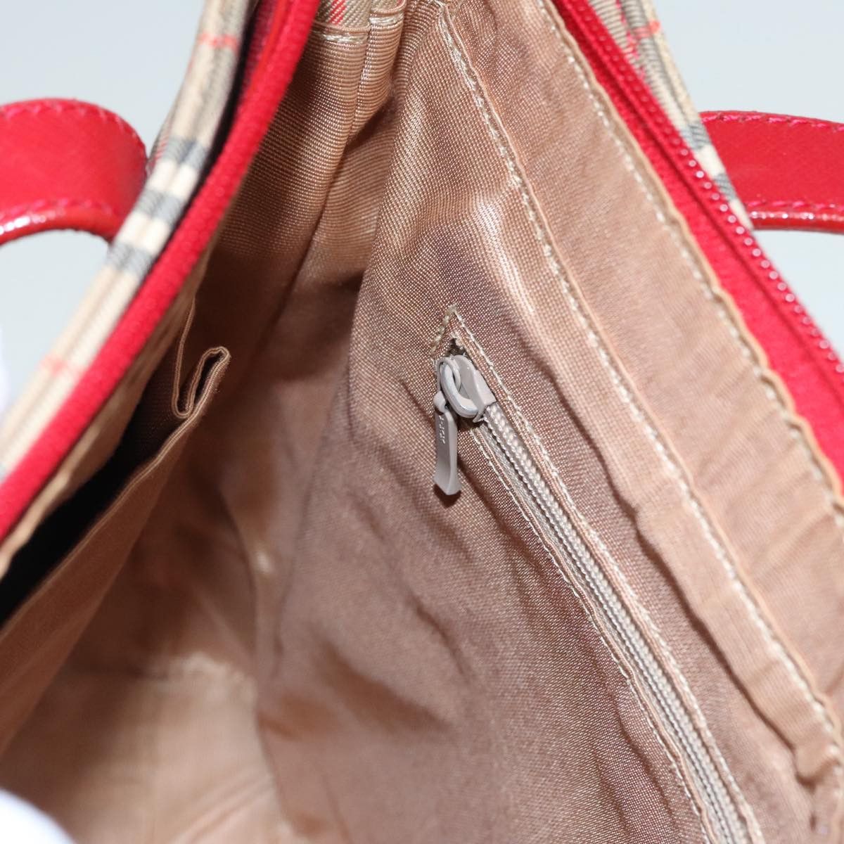 Burberry Nova Check Beige Canvas Handbag (Pre-Owned) Size ONE SIZE - 12 Thumbnail