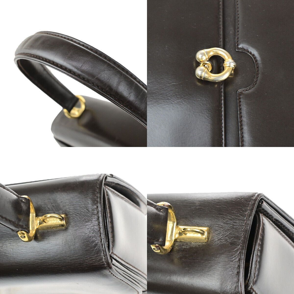 Gucci Brown Leather Handbag (Pre-Owned) Size ONE SIZE - 8 Thumbnail