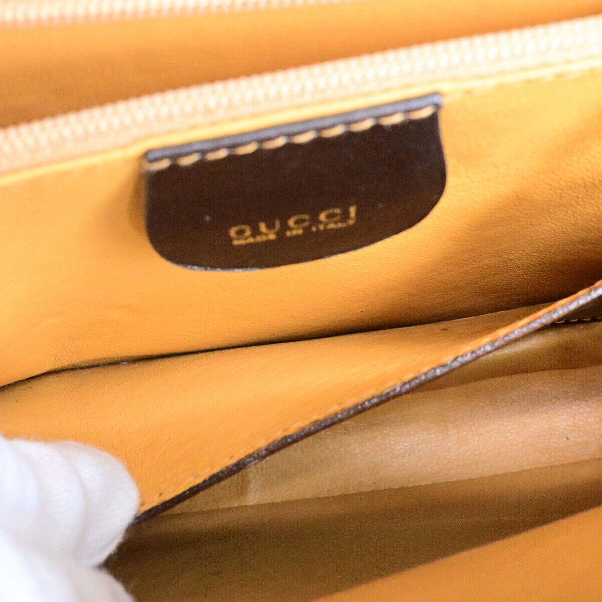 Gucci Brown Leather Handbag (Pre-Owned) Size ONE SIZE - 11 Thumbnail