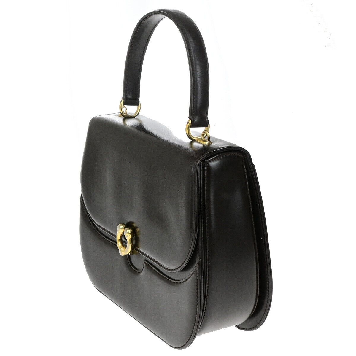 Gucci Brown Leather Handbag (Pre-Owned) Size ONE SIZE - 3 Thumbnail