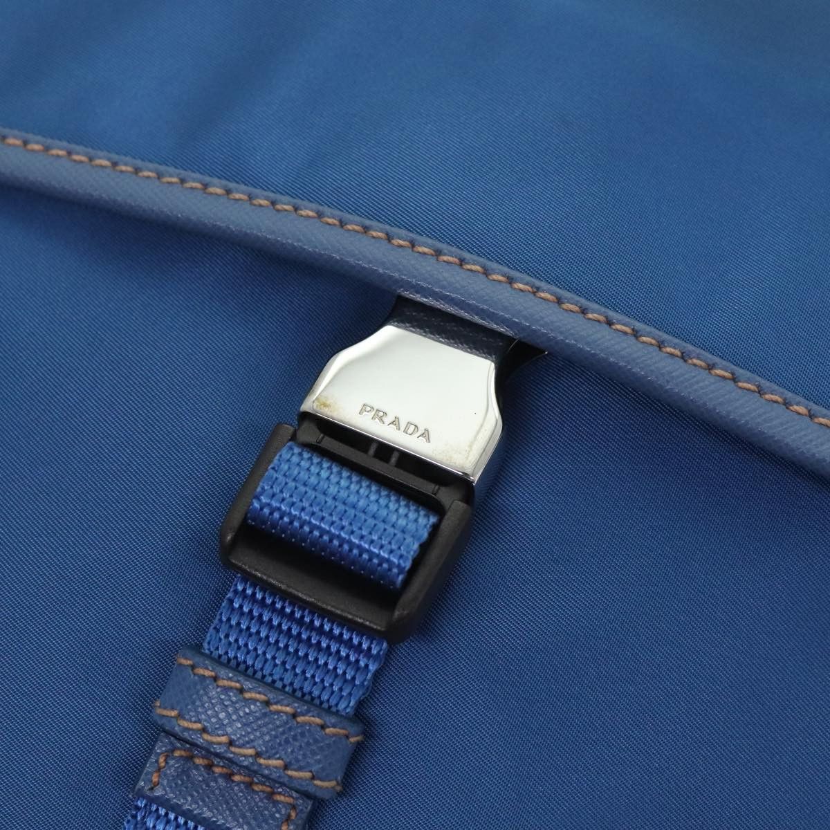 Prada Re-Nylon Blue Canvas Shoulder Bag (Pre-Owned) Size ONE SIZE - 11 Thumbnail