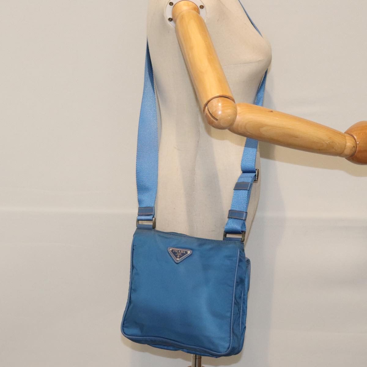 Prada Re-Nylon Blue Canvas Shoulder Bag (Pre-Owned) Size ONE SIZE - 17 Thumbnail
