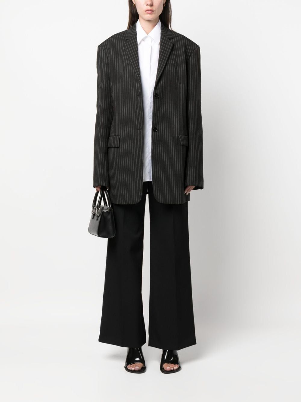 Lanvin WIDE LEG WOOL TROUSERS Size 27" / US 4 / IT 40 - 4 Thumbnail