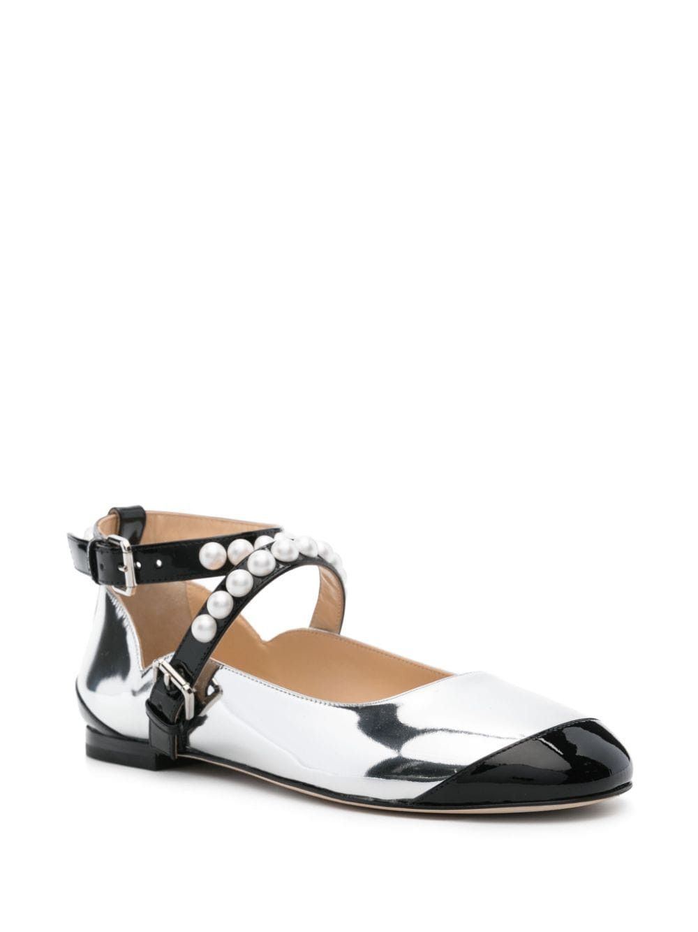 MACH & MACH LEATHER BICOLOR BALLETS Size US 7 / IT 37 - 2 Thumbnail